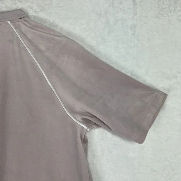 Adidas Light Purple Velour Trefoil Short Sleeve Logo Tee Dress